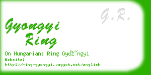 gyongyi ring business card